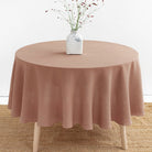 Magic Linen, Nappe ronde en lin - Coral Clay