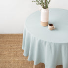 Magic Linen, Nappe ronde en lin - Dusty Blue