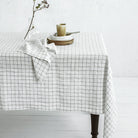 Magic Linen, Nappe en lin 150x250 - Charcoal Grid

