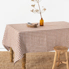Magic Linen, Nappe en lin 150x250 - Vichy Cannelle