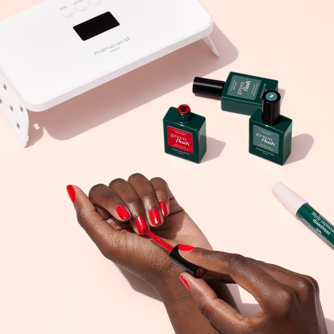 Manucurist, Pro Green Flash Box - Hortencia & Poppy Red – Nad Yut
