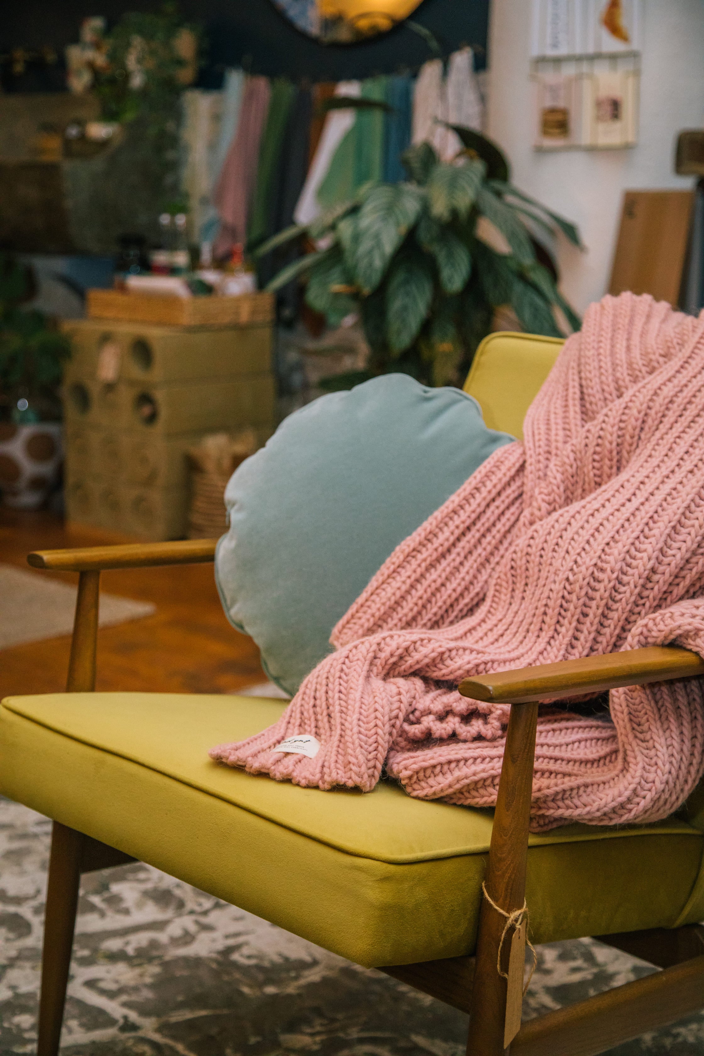 Nad Yut, Plaid en laine tressée - Nude