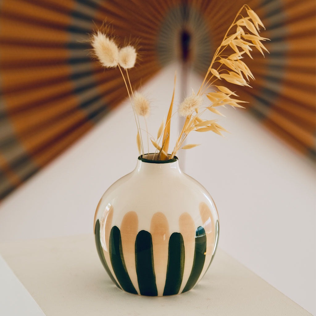 Oustao, Soliflore en céramique - Mediterranea Rayures
