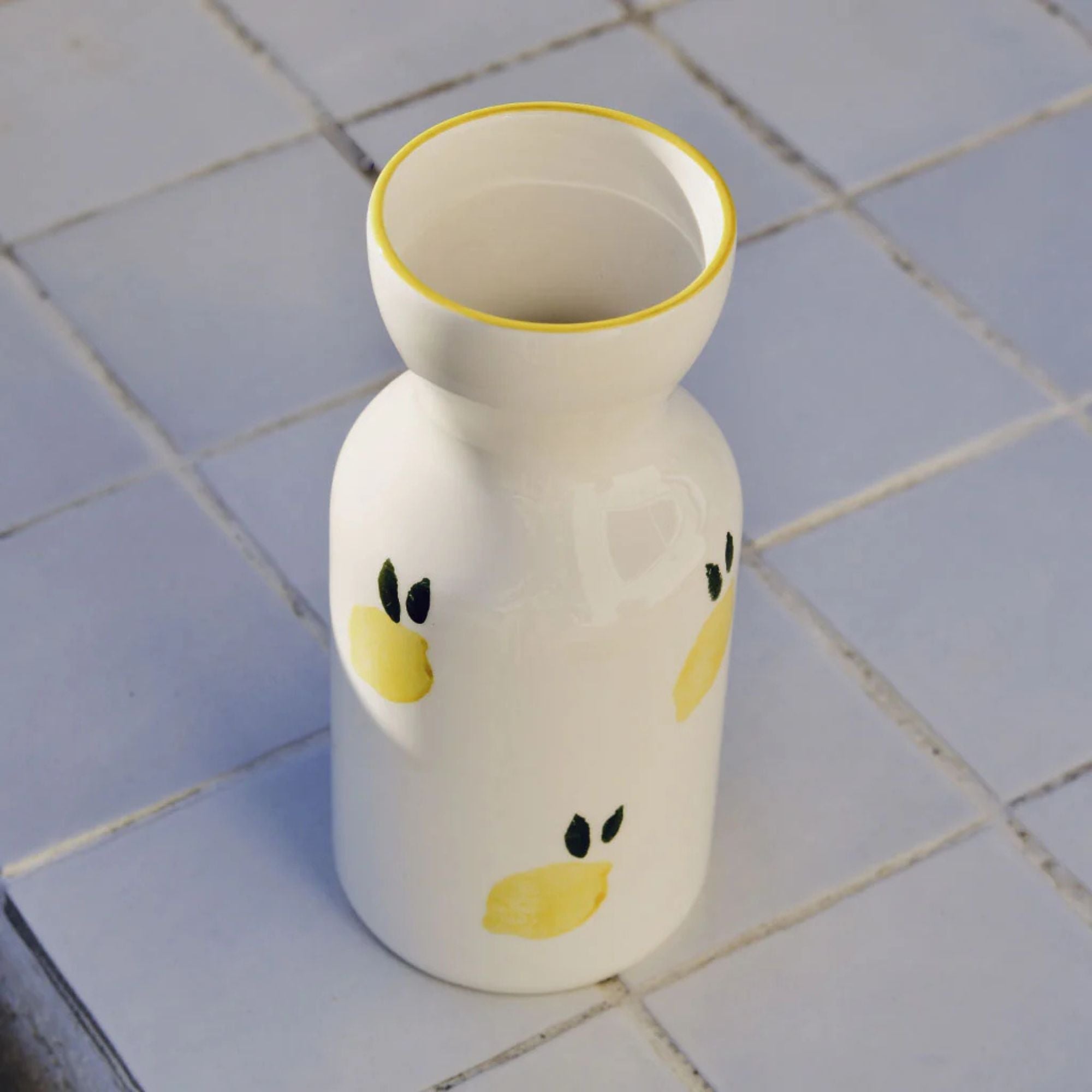 Oustao, Vase totem en céramique - Mediterranea Citron