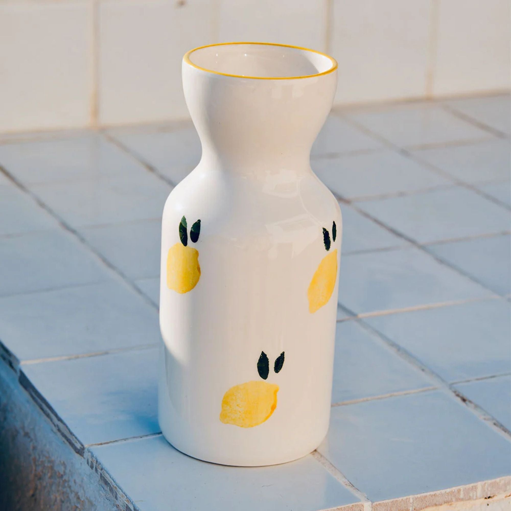 Oustao, Vase totem en céramique - Mediterranea Citron