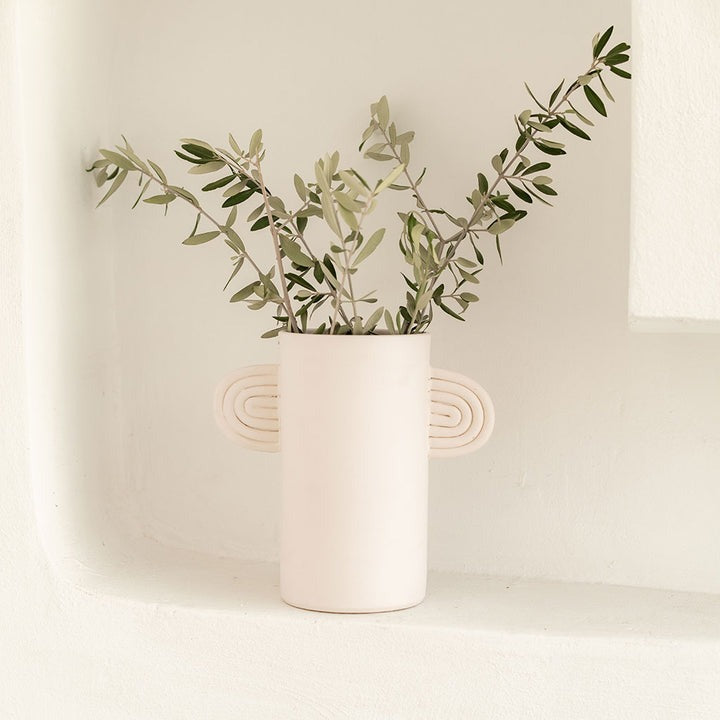 Oustao, Vase en céramique - Ambre Blanc