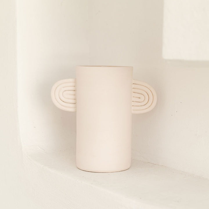 Oustao, Vase en céramique - Ambre Blanc