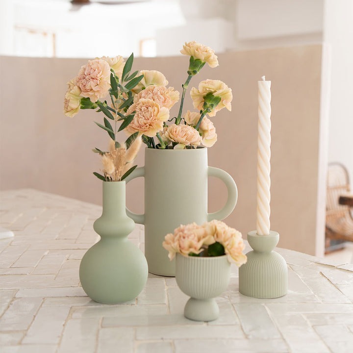 Oustao, Vase en céramique - Ausso Uni Vert