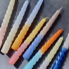 Palette Amsterdam, Coffret de 4 bougies torsadées  - Des champs en fleurs