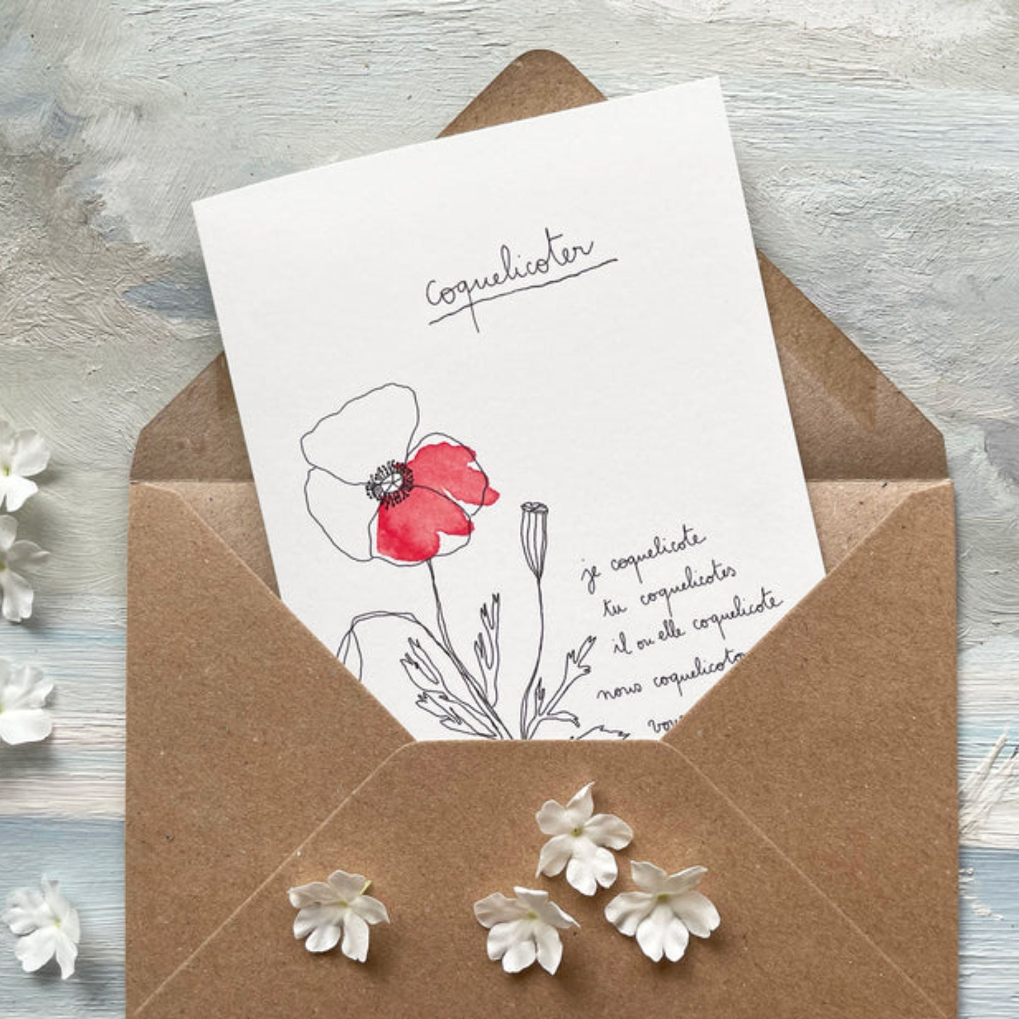 Papillonnage, Carte - Coquelicoter