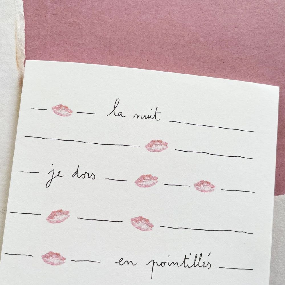 Papillonnage, Carte - En pointillés