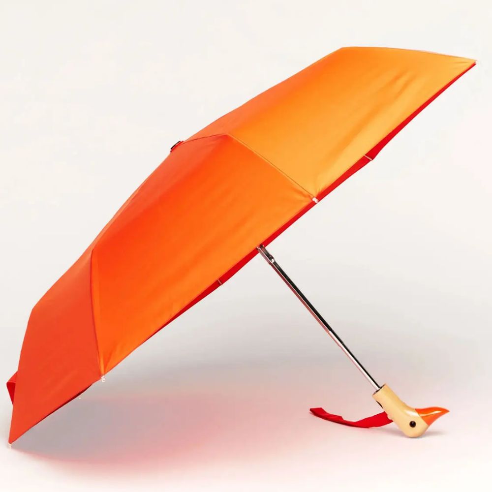 Original Duckhead, Parapluie à manche tête de Canard - Orange Papaye