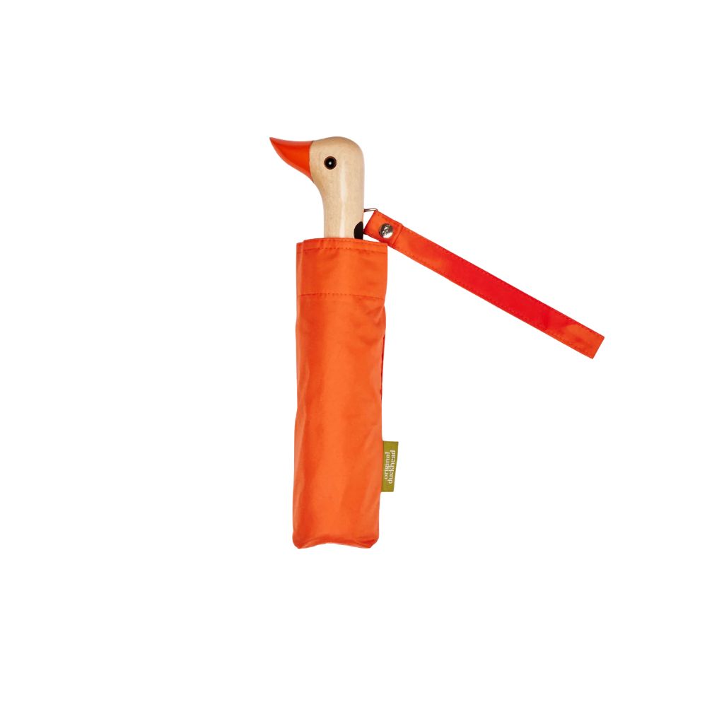 Original Duckhead, Parapluie à manche tête de Canard - Orange Papaye