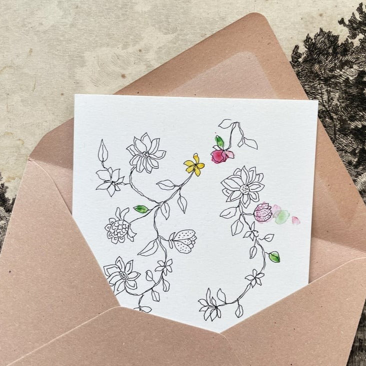Carte Papillonnage - Pensées douces