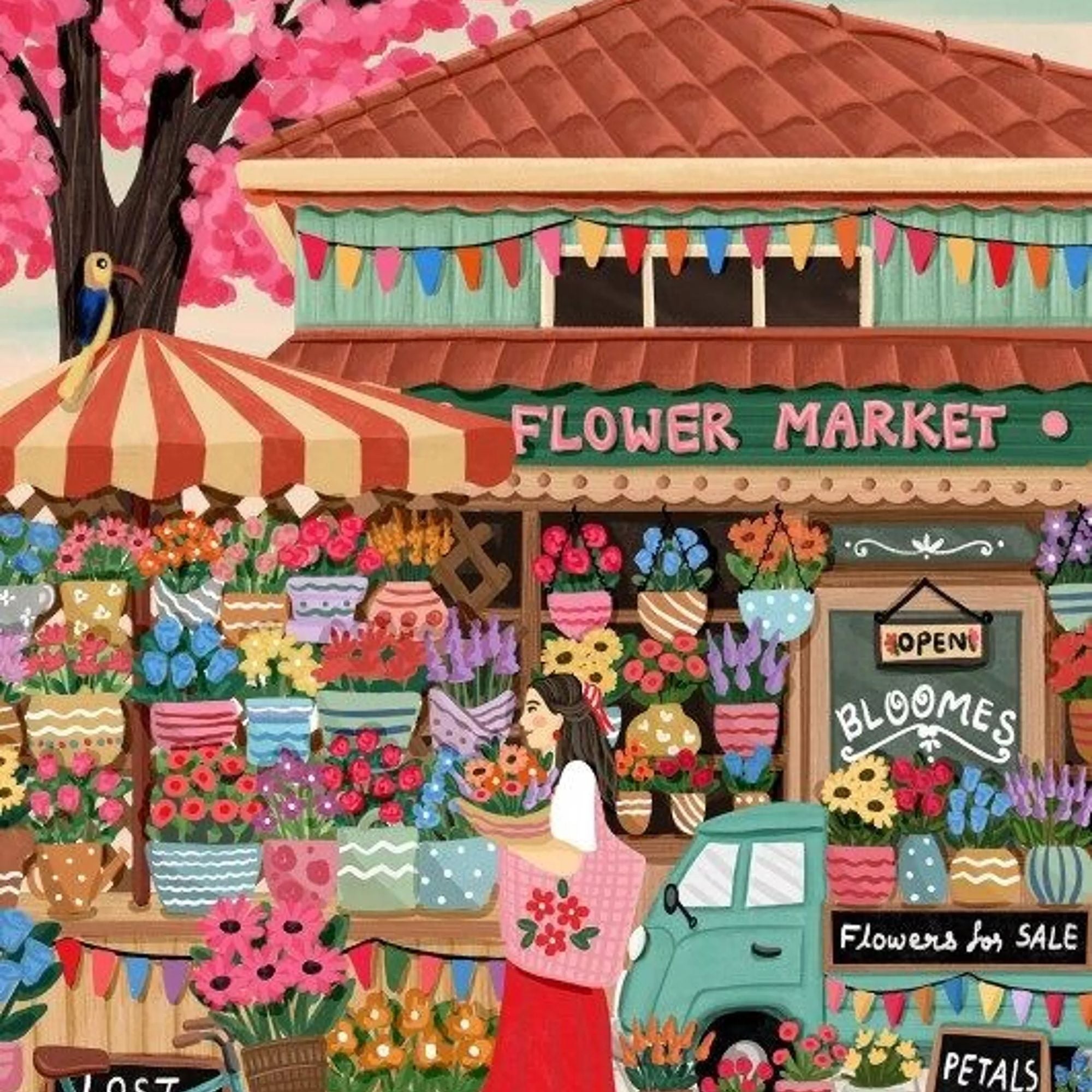 Puzzles Pieces and Peace 1500 pièces - Marché aux Fleurs