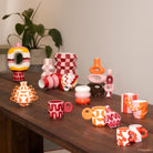 Qué Rico, Vase Celestino- Squares & Stripes