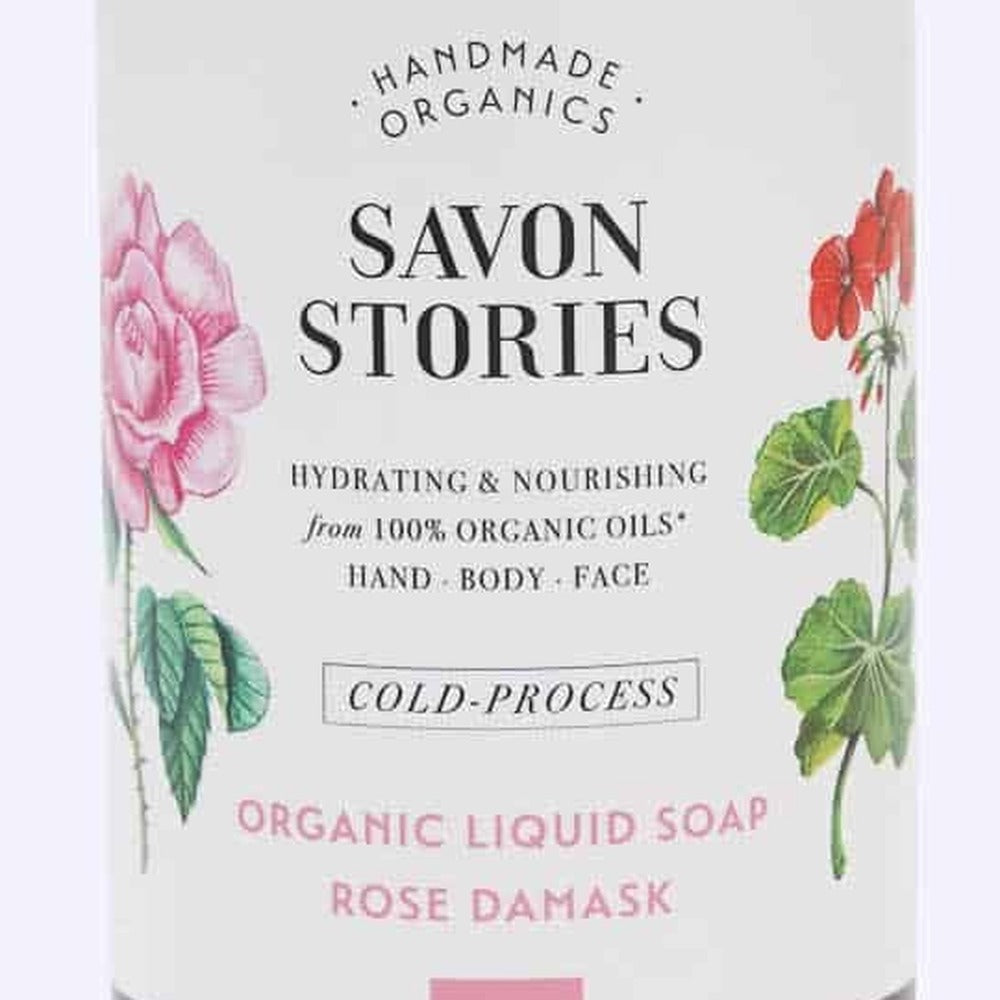 Savon Stories, Savon liquide bio à froid - Bouquet de Rose