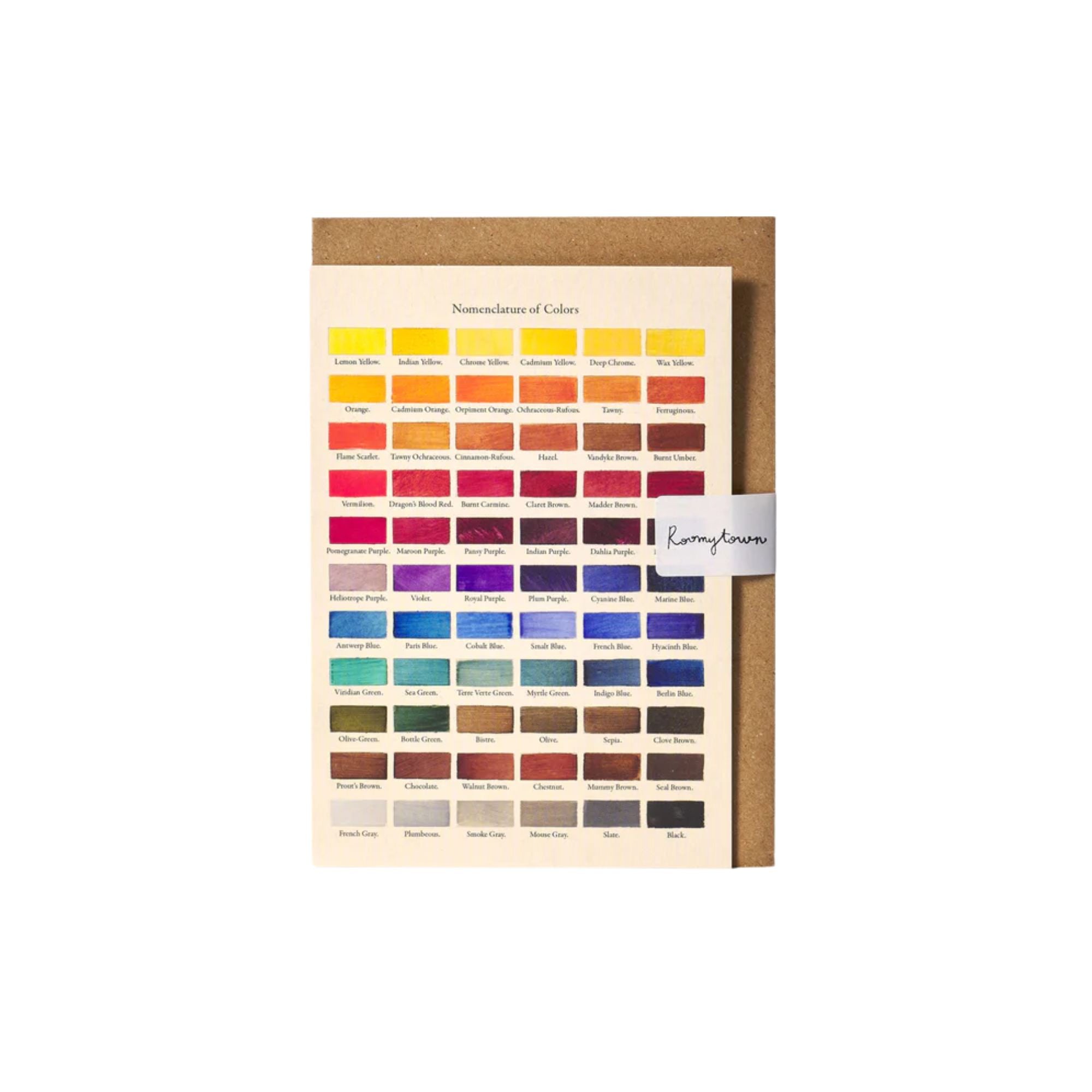 Roomytown, Carte - Nomenclature of Colors