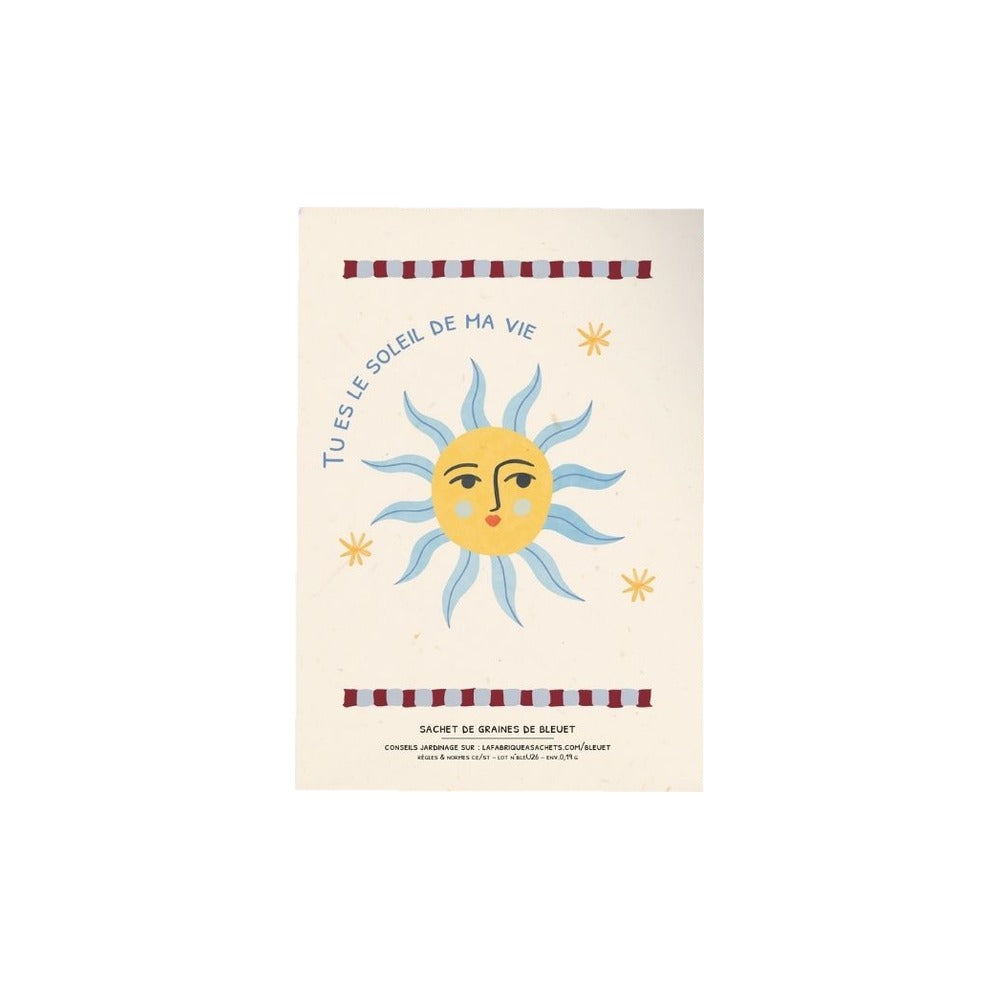 La Fabrique à Sachets, Sachet de graines de Bleuet - Tu es le soleil de ma vie