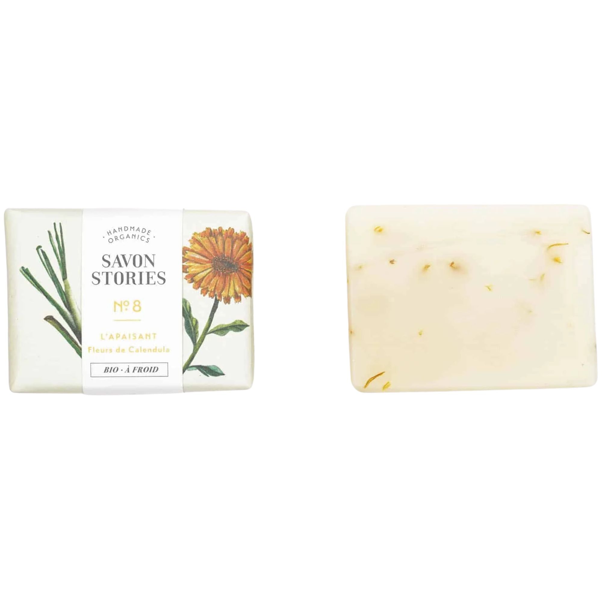 Savon Stories, Savon Bio & Naturel Citronnelle et Calendula - N°8 L’Apaisant