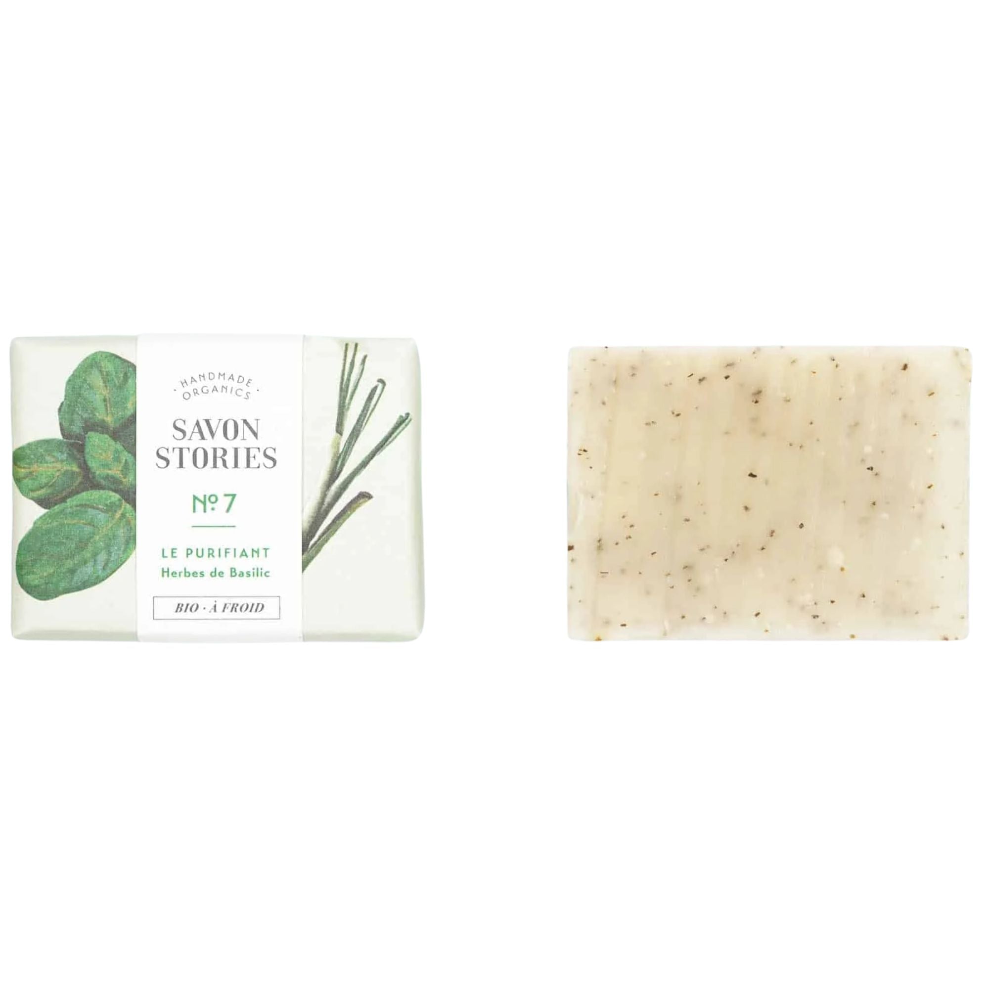 Savon Stories, Savon Bio & Naturel Désodorisant au Basilic N°7 Le Purifiant