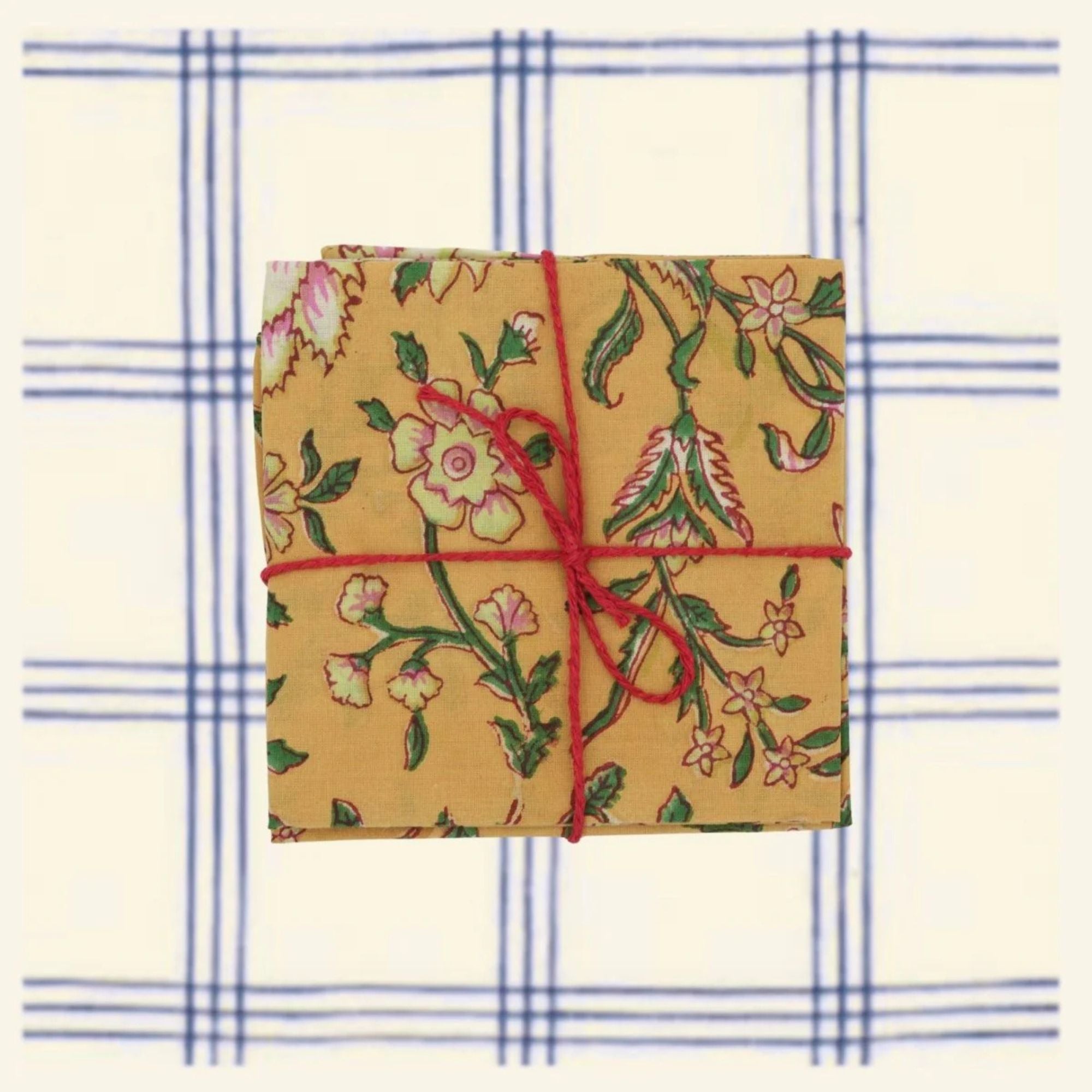 Serviette de table, Suzette à table - Dentalaire Moutarde