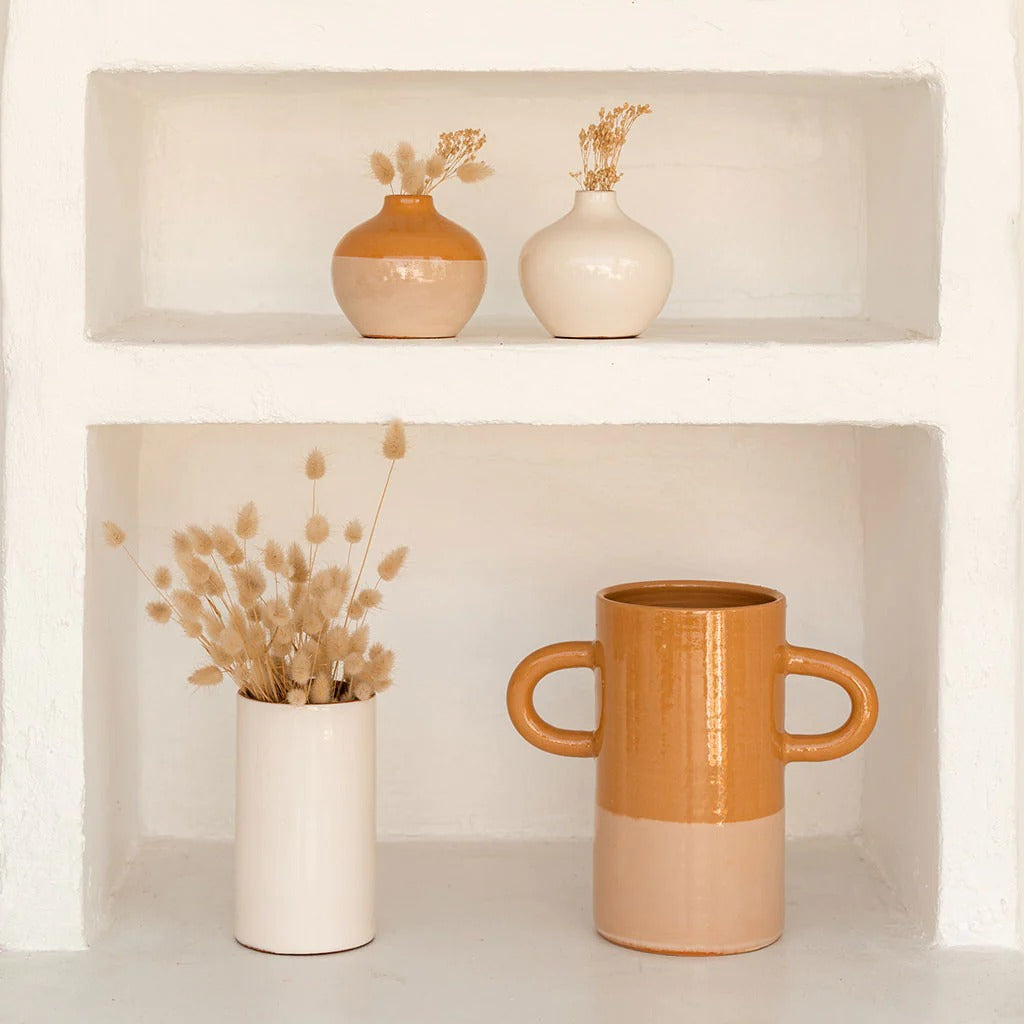 Vase avec anses en céramique Oustao - Mediterranea Bicolore