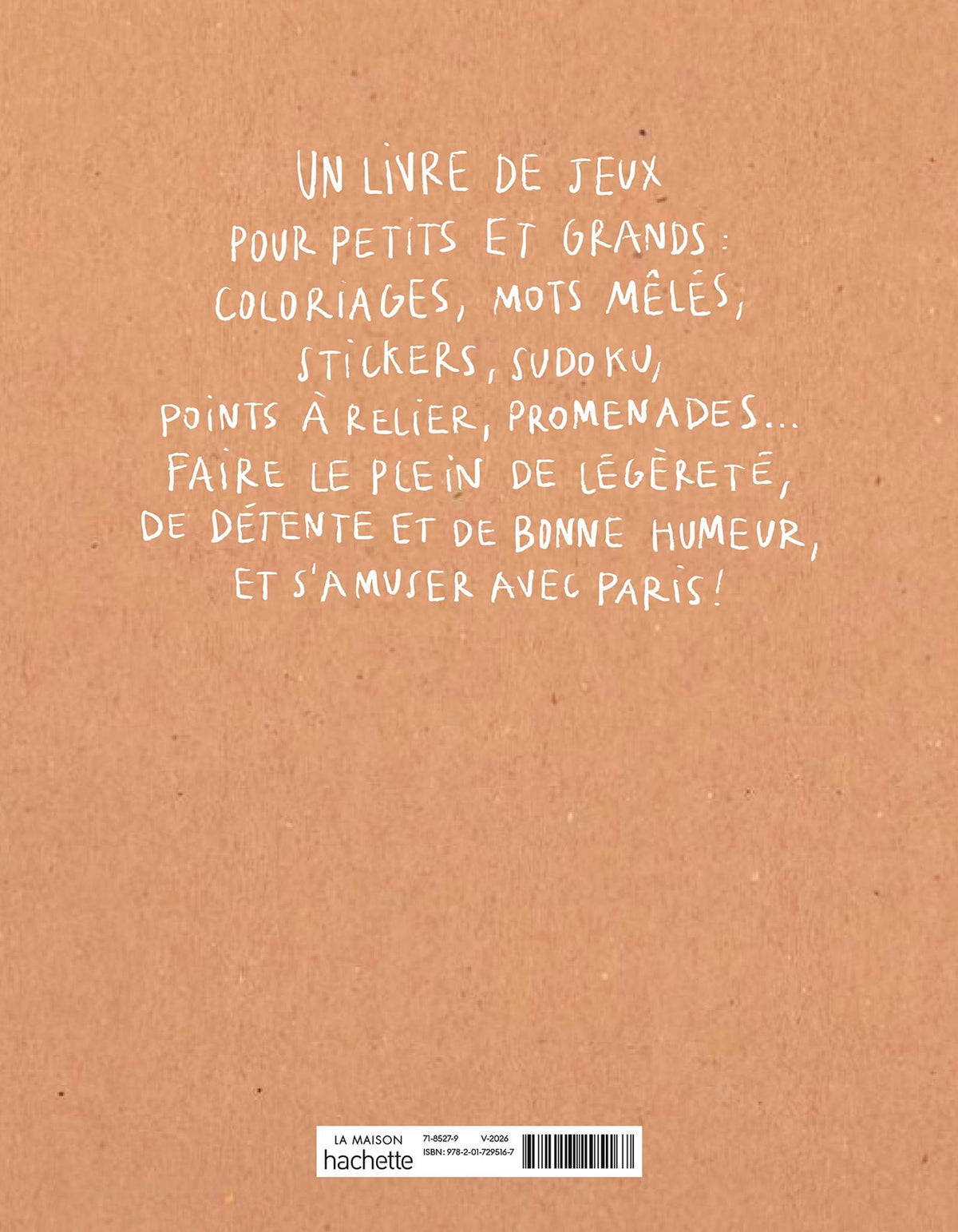 Zoé de Las Cases, Cahier d'activités - Paris