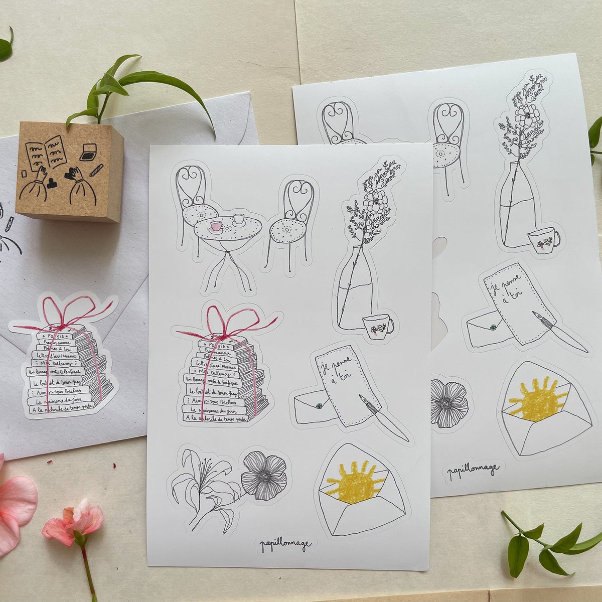 Stickers Papillonnage - Planche de Stickers - Entre nous
