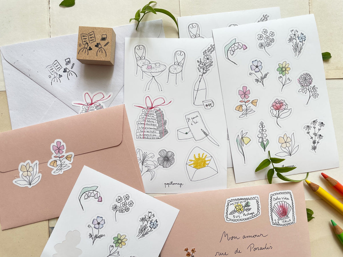 Papillonnage, Planche de Stickers - Entre nous