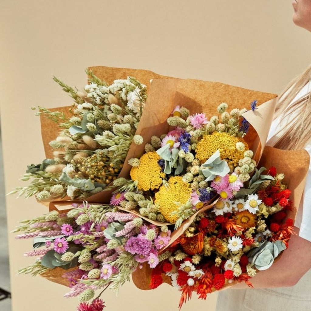 Grand bouquet classique de fleurs séchées Wildflowers by Floriette- Multi