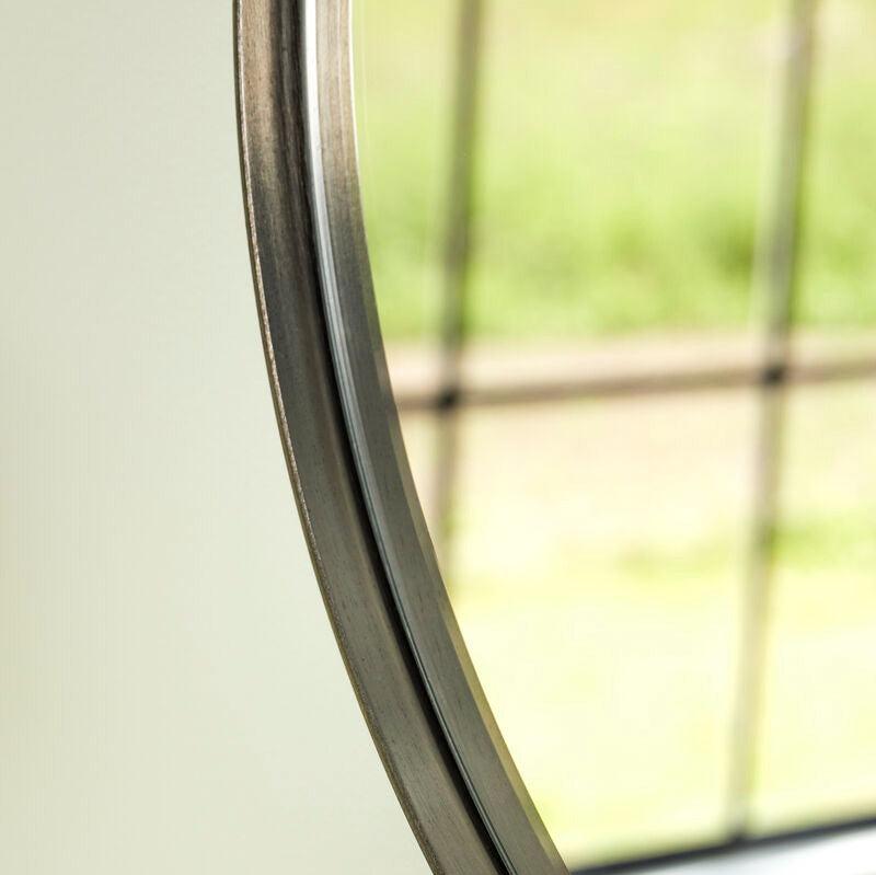 Hubsch, Retro Miroir - Ronde Nickel Brossé