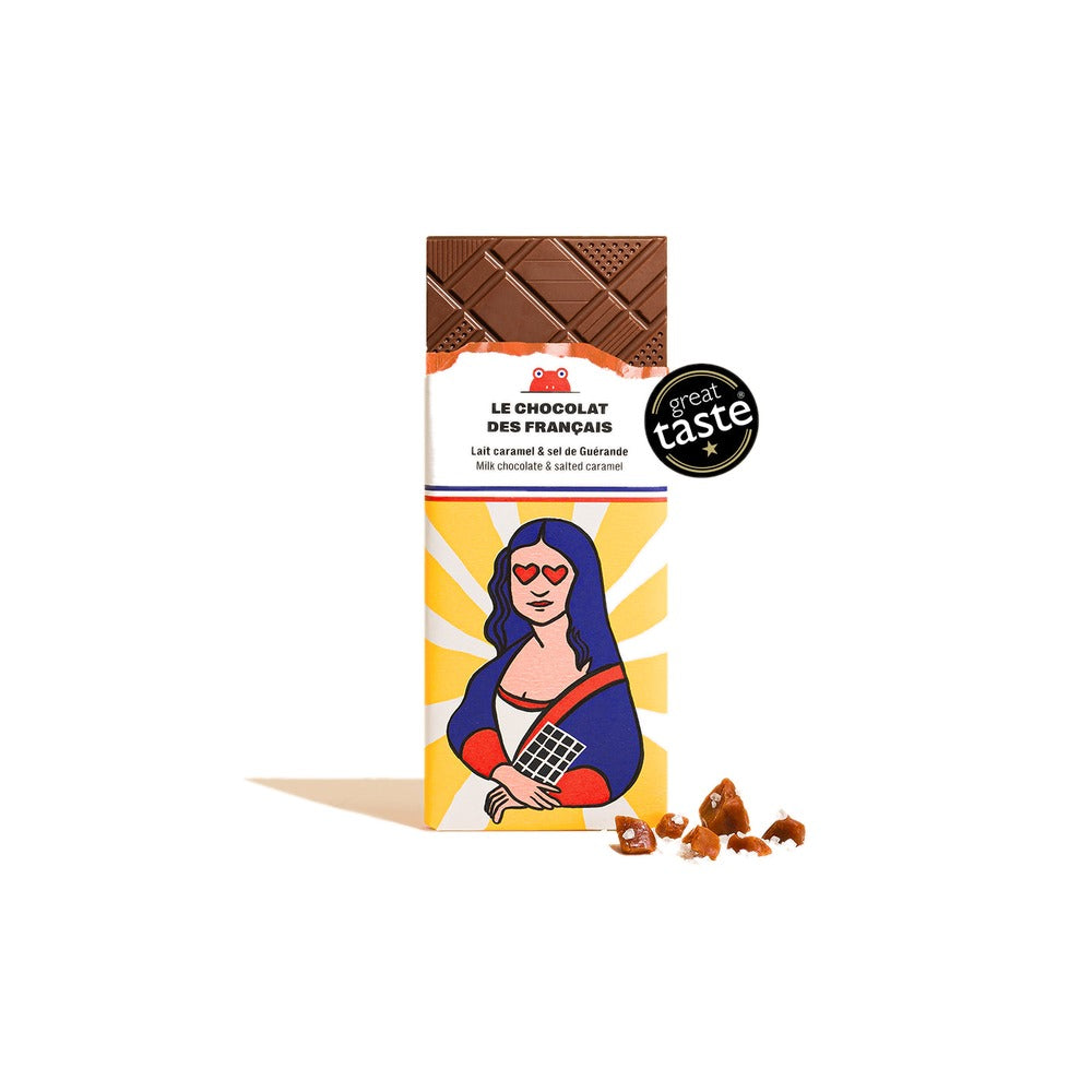 Le Chocolat des Français - Tablette Chocolat au lait- Caramel & sel de Guérande