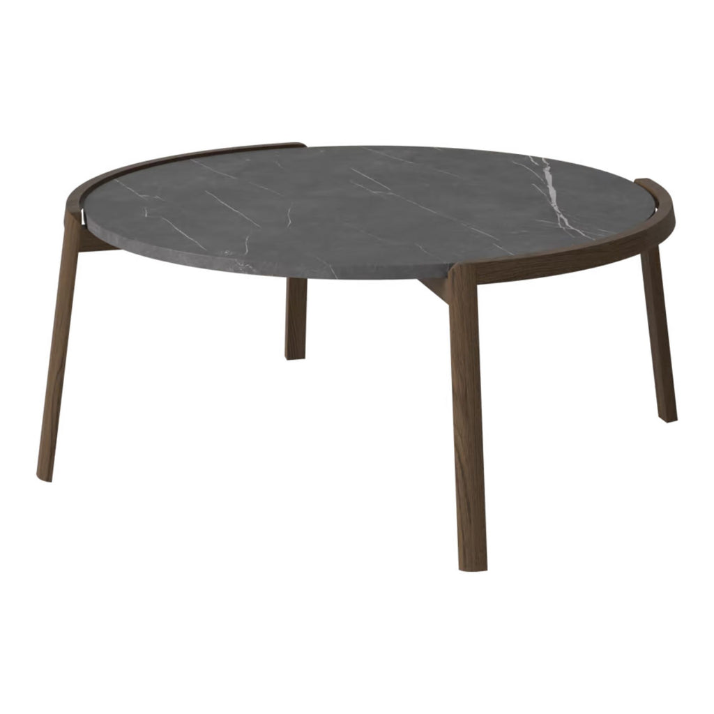 Table basse Bolia MIX - Marbre gris piétra Ø94 cm