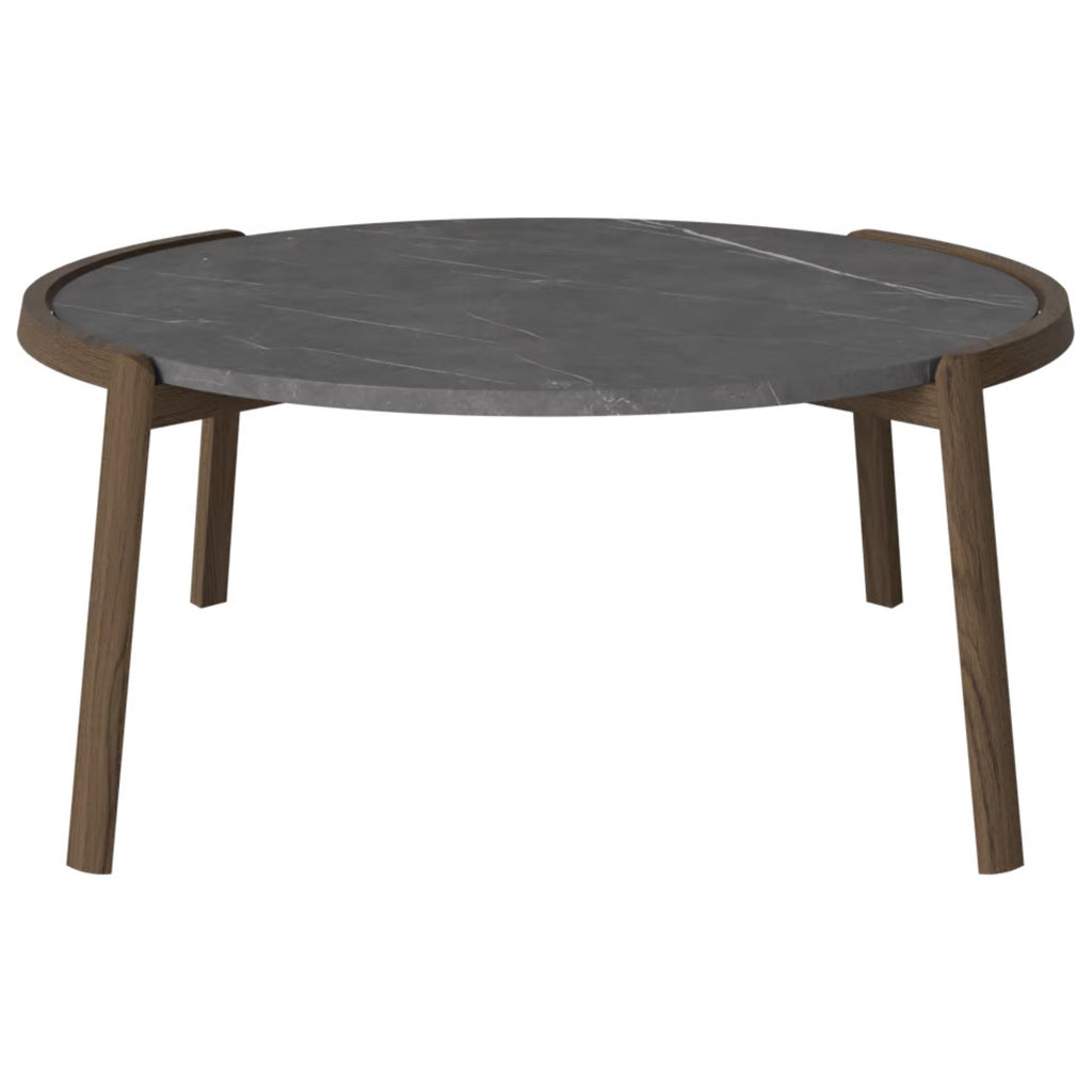 Table basse Bolia MIX - Marbre gris piétra Ø94 cm