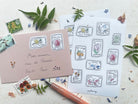Papillonnage, Planche de Stickers - Timbres