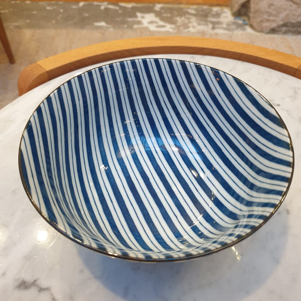 Bols Porcelaine Japonaise - Lignes bleues