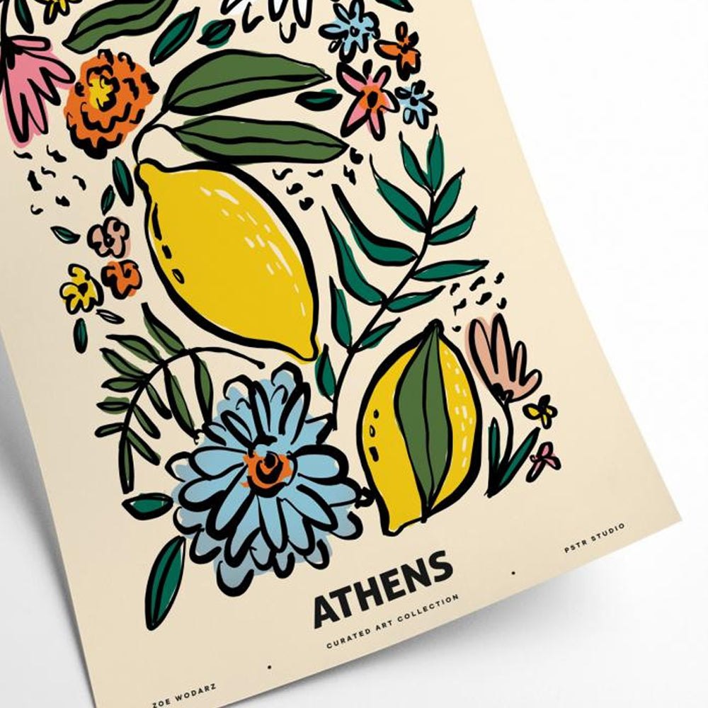 Affiche PSTR studio - Fruits et plantes Athens