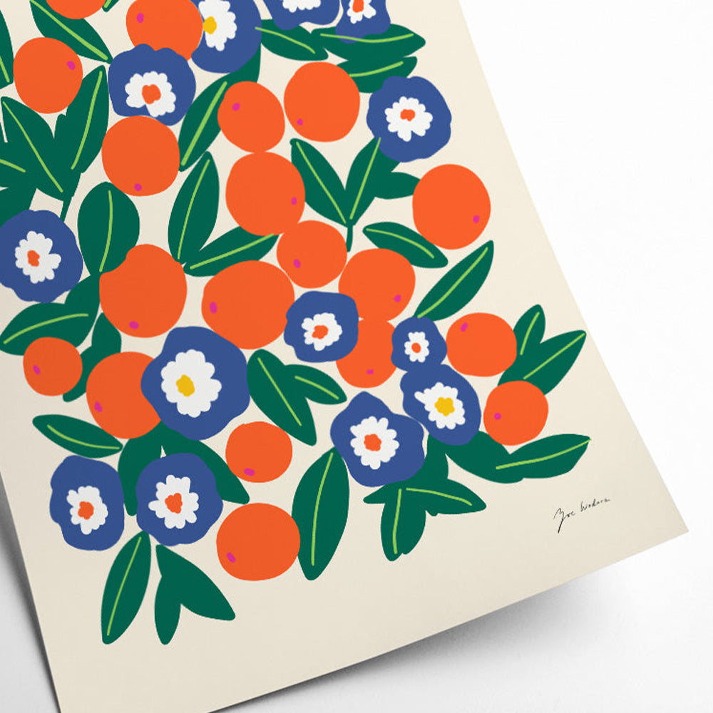 Affiche PSTR studio - Oranges & Flowers
