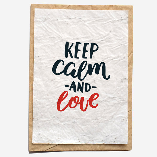 Carte à semer Growing Paper - Keep Calm And Love