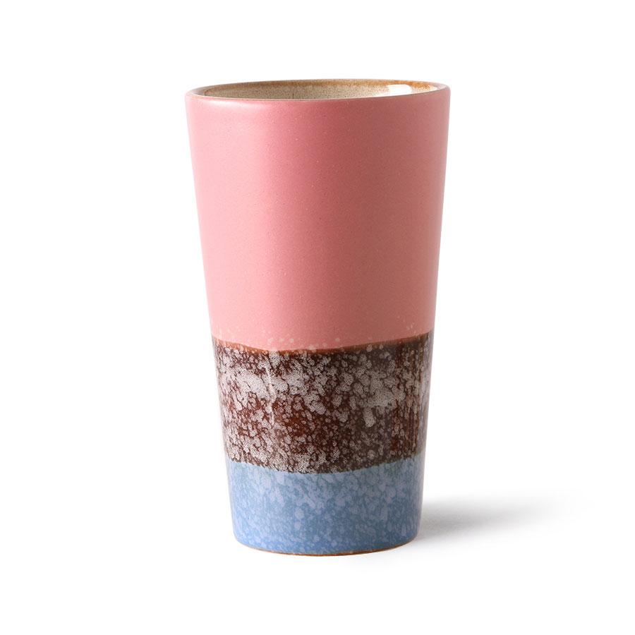 Mug à latte en céramique 70's HK Living - Reef