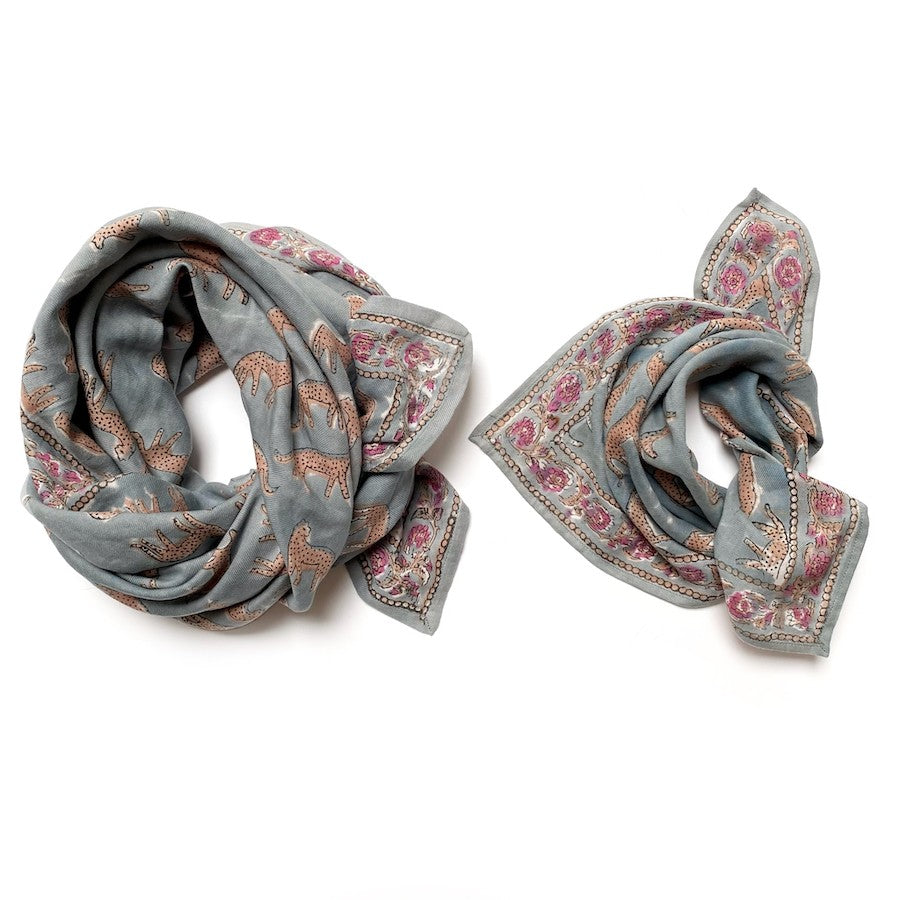 Grand Foulard Apaches Collection - Bengale Céladon