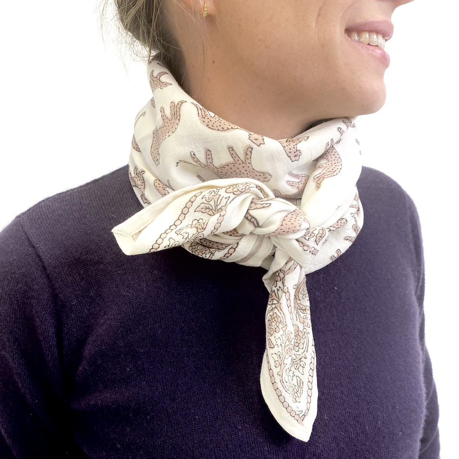 Grand Foulard Apaches Collection - Bengale latte