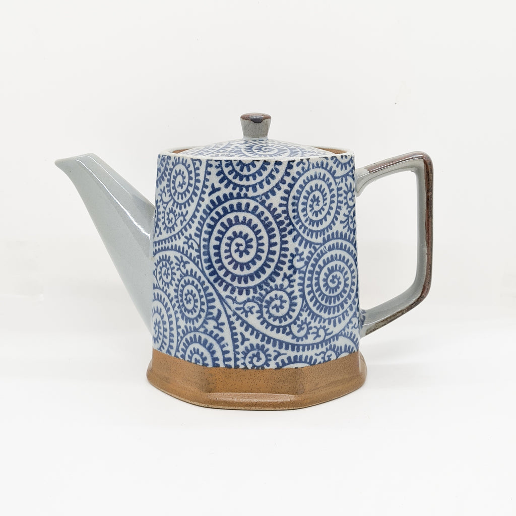 Porcelaine japonaise - Theière octogonale motif pieuvre