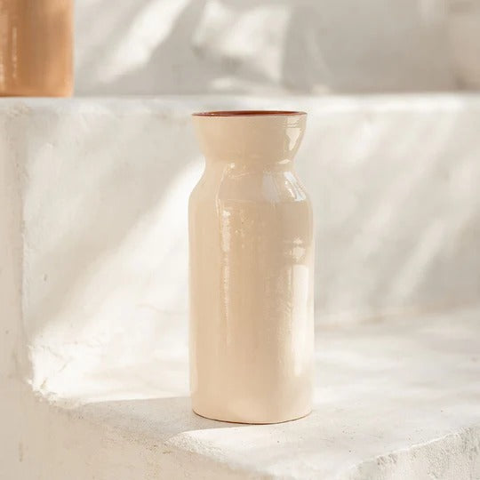 Vase totem en céramique Oustao - Mediterranea Uni blanc
